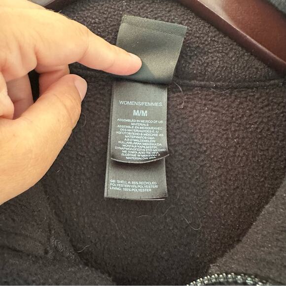 The North Face Women’s Fleece Full Zip Black Jacket Size Medium - Picture 3 of 6